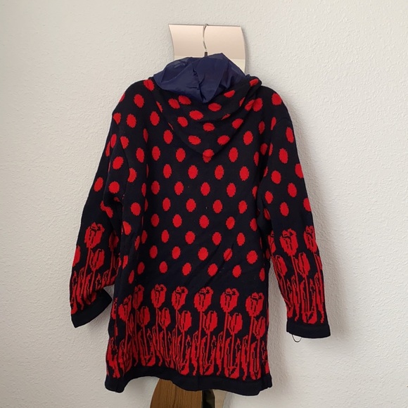 Vintage 90's floral knit hoodie - Picture 3 of 3